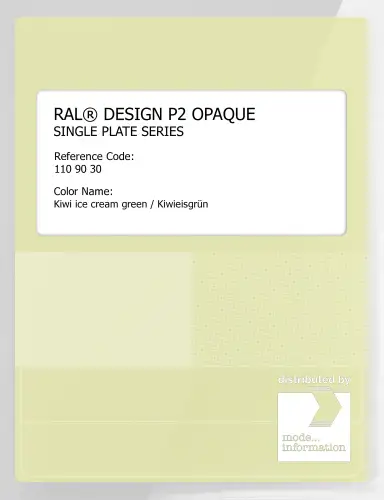 Artikelbild des Artikels “RAL® PLASTICS P2 OPAQUE SINGLE PLATE 110 90 30 Kiwi ice cream green / Kiwieisgrün “
