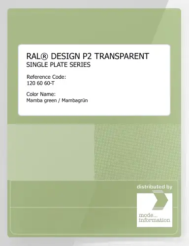 Artikelbild des Artikels “RAL® PLASTICS P2 OPAQUE SINGLE PLATE 120 60 60 TRANSPARENT Mamba green / Mambagrün “