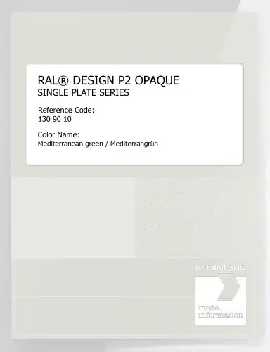 Artikelbild des Artikels “RAL® PLASTICS P2 OPAQUE SINGLE PLATE 130 90 10 Mediterranean green / Mediterrangrün “