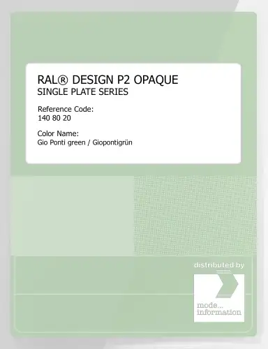 Artikelbild des Artikels “RAL® PLASTICS P2 OPAQUE SINGLE PLATE 140 80 20 Gio Ponti green / Giopontigrün “