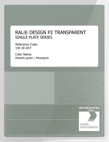 Artikelbild des Artikels “RAL® PLASTICS P2 OPAQUE SINGLE PLATE 150 30 20 TRANSPARENT Moselle green / Moselgrün “