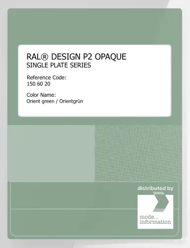 Artikelbild des Artikels “RAL® PLASTICS P2 OPAQUE SINGLE PLATE 150 60 20 Orient green / Orientgrün “
