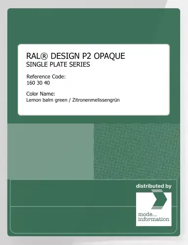 Artikelbild des Artikels “RAL® PLASTICS P2 OPAQUE SINGLE PLATE 160 30 40 Lemon balm green / Zitronenmelissengrün “