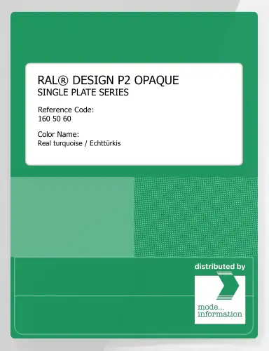 Artikelbild des Artikels “RAL® PLASTICS P2 OPAQUE SINGLE PLATE 160 50 60 Real turquoise / Echttürkis “