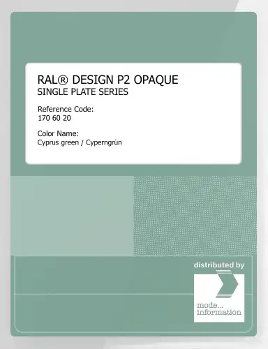 Artikelbild des Artikels “RAL® PLASTICS P2 OPAQUE SINGLE PLATE 170 60 20 Cyprus green / Cyperngrün “
