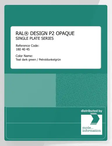 Artikelbild des Artikels “RAL® PLASTICS P2 OPAQUE SINGLE PLATE 180 40 45 Teal dark green / Petroldunkelgrün “