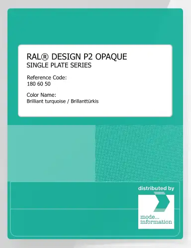 Artikelbild des Artikels “RAL® PLASTICS P2 OPAQUE SINGLE PLATE 180 60 50 Brilliant turquoise / Brillanttürkis “