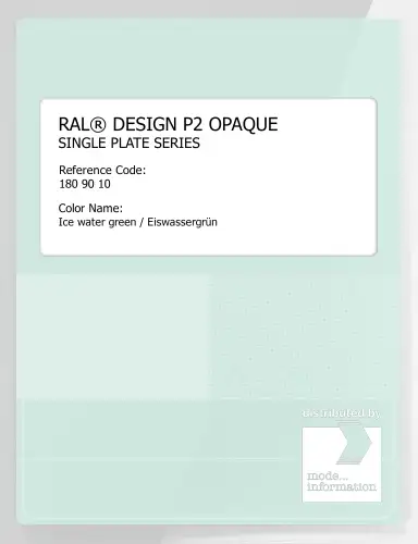 Artikelbild des Artikels “RAL® PLASTICS P2 OPAQUE SINGLE PLATE 180 90 10 Ice water green / Eiswassergrün “