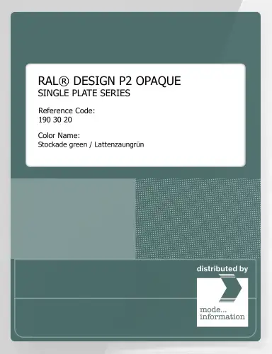 Artikelbild des Artikels “RAL® PLASTICS P2 OPAQUE SINGLE PLATE 190 30 20 Stockade green / Lattenzaungrün “