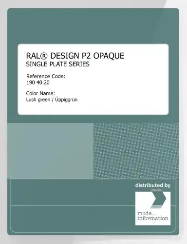 Artikelbild des Artikels “RAL® PLASTICS P2 OPAQUE SINGLE PLATE 190 40 20 Lush green / Üppiggrün “