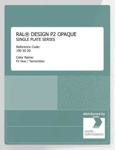 Artikelbild des Artikels “RAL® PLASTICS P2 OPAQUE SINGLE PLATE 190 50 20 Fir blue / Tannenblau “