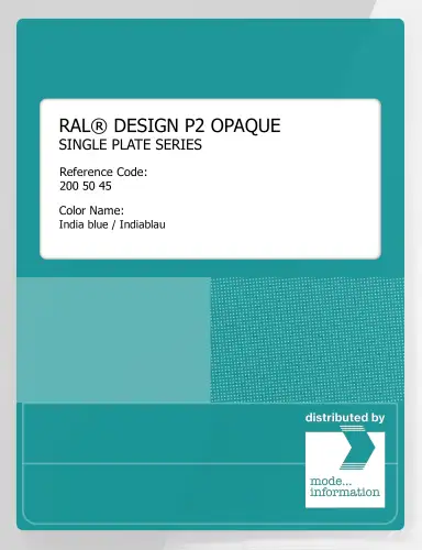 Artikelbild des Artikels “RAL® PLASTICS P2 OPAQUE SINGLE PLATE 200 50 45 India blue / Indiablau “