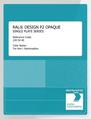 Artikelbild des Artikels “RAL® PLASTICS P2 OPAQUE SINGLE PLATE 220 50 40 Toy blue / Spielzeugblau “