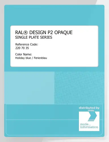 Artikelbild des Artikels “RAL® PLASTICS P2 OPAQUE SINGLE PLATE 220 70 35 Holiday blue / Ferienblau “