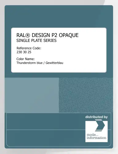 Artikelbild des Artikels “RAL® PLASTICS P2 OPAQUE SINGLE PLATE 230 30 25 Thunderstorm blue / Gewitterblau “