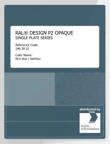 Artikelbild des Artikels “RAL® PLASTICS P2 OPAQUE SINGLE PLATE 240 20 22 Rich blue / Sattblau “