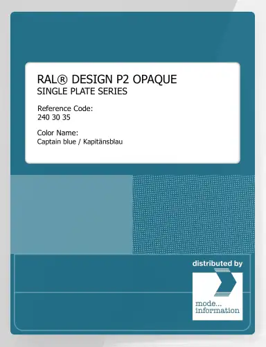 Artikelbild des Artikels “RAL® PLASTICS P2 OPAQUE SINGLE PLATE 240 30 35 Captain blue / Kapitänsblau “