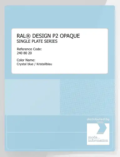 Artikelbild des Artikels “RAL® PLASTICS P2 OPAQUE SINGLE PLATE 240 80 20 Crystal blue / Kristallblau “
