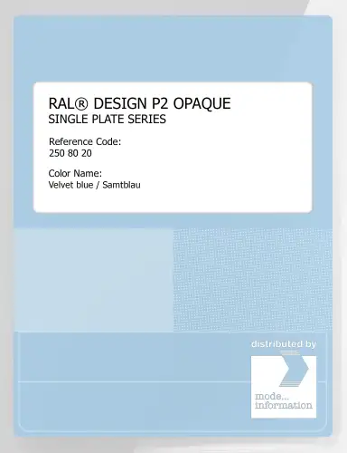 Artikelbild des Artikels “RAL® PLASTICS P2 OPAQUE SINGLE PLATE 250 80 20 Velvet blue / Samtblau “