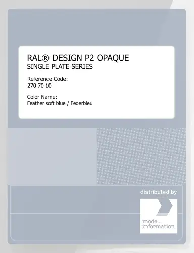 Artikelbild des Artikels “RAL® PLASTICS P2 OPAQUE SINGLE PLATE 270 70 10 Feather soft blue / Federbleu “