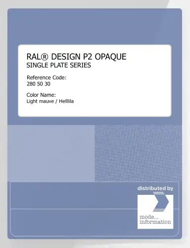 Artikelbild des Artikels “RAL® PLASTICS P2 OPAQUE SINGLE PLATE 280 50 30 Light mauve / Helllila “
