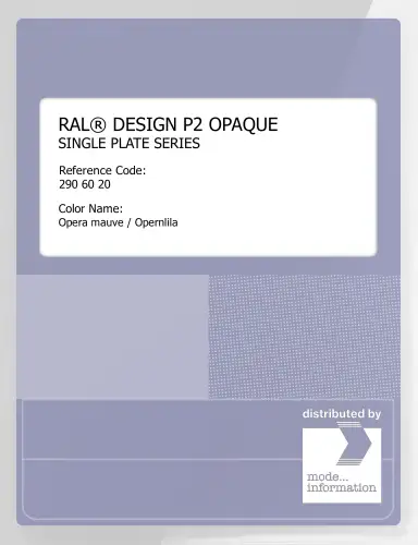 Artikelbild des Artikels “RAL® PLASTICS P2 OPAQUE SINGLE PLATE 290 60 20 Opera mauve / Opernlila “