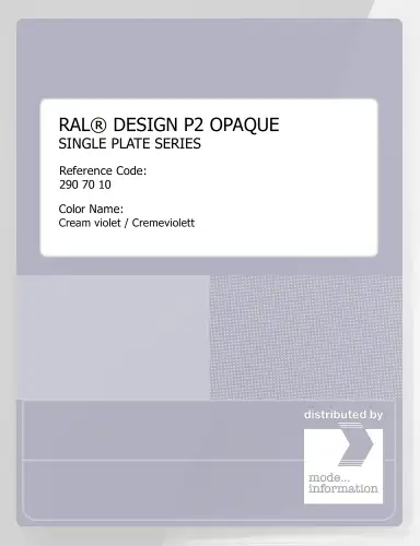Artikelbild des Artikels “RAL® PLASTICS P2 OPAQUE SINGLE PLATE 290 70 10 Cream violet / Cremeviolett “
