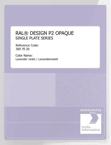 Artikelbild des Artikels “RAL® PLASTICS P2 OPAQUE SINGLE PLATE 300 70 20 Lavender violet / Lavendelviolett “