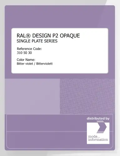 Artikelbild des Artikels “RAL® PLASTICS P2 OPAQUE SINGLE PLATE 310 50 30 Bitter violet / Bitterviolett “