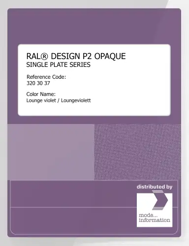 Artikelbild des Artikels “RAL® PLASTICS P2 OPAQUE SINGLE PLATE 320 30 37 Lounge violet / Loungeviolett “
