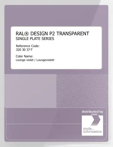 Artikelbild des Artikels “RAL® PLASTICS P2 OPAQUE SINGLE PLATE 320 30 37 TRANSPARENT Lounge violet / Loungeviolett “