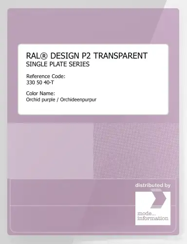 Artikelbild des Artikels “RAL® PLASTICS P2 OPAQUE SINGLE PLATE 330 50 40 TRANSPARENT Orchid purple / Orchideenpurpur “