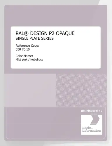 Artikelbild des Artikels “RAL® PLASTICS P2 OPAQUE SINGLE PLATE 330 70 10 Mist pink / Nebelrosa “