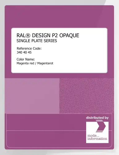 Artikelbild des Artikels “RAL® PLASTICS P2 OPAQUE SINGLE PLATE 340 40 45 Magenta red / Magentarot “