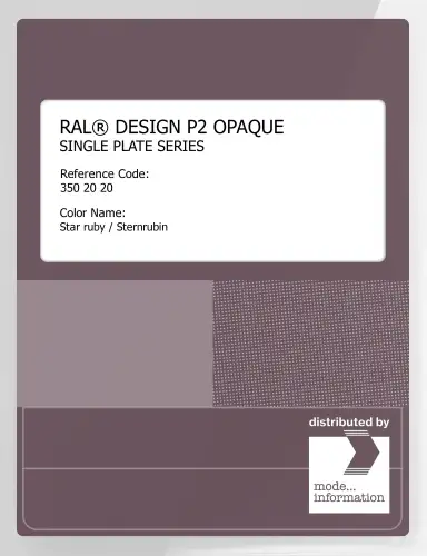 Artikelbild des Artikels “RAL® PLASTICS P2 OPAQUE SINGLE PLATE 350 20 20 Star ruby / Sternrubin “