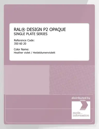 Artikelbild des Artikels “RAL® PLASTICS P2 OPAQUE SINGLE PLATE 350 60 20 Heather violet / Heideblumenviolett “