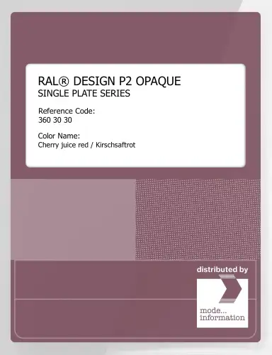 Artikelbild des Artikels “RAL® PLASTICS P2 OPAQUE SINGLE PLATE 360 30 30 Cherry juice red / Kirschsaftrot “