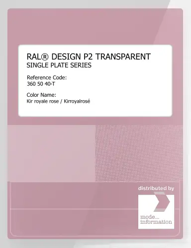 Artikelbild des Artikels “RAL® PLASTICS P2 OPAQUE SINGLE PLATE 360 50 40 TRANSPARENT Kir royale rose / Kirroyalrosé “
