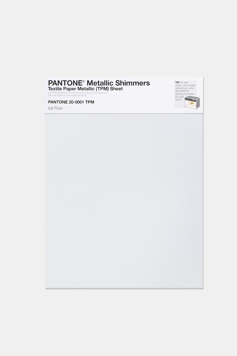 Product image 1 of the product “PANTONE® METALLIC SHIMMERS SHEET 20-0001 TPM Ice Flow ”