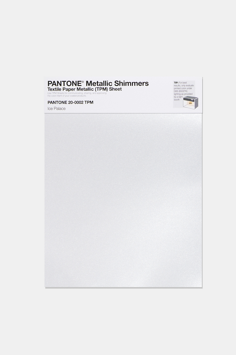 Product image 1 of the product “PANTONE® METALLIC SHIMMERS SHEET 20-0002 TPM Ice Palace ”