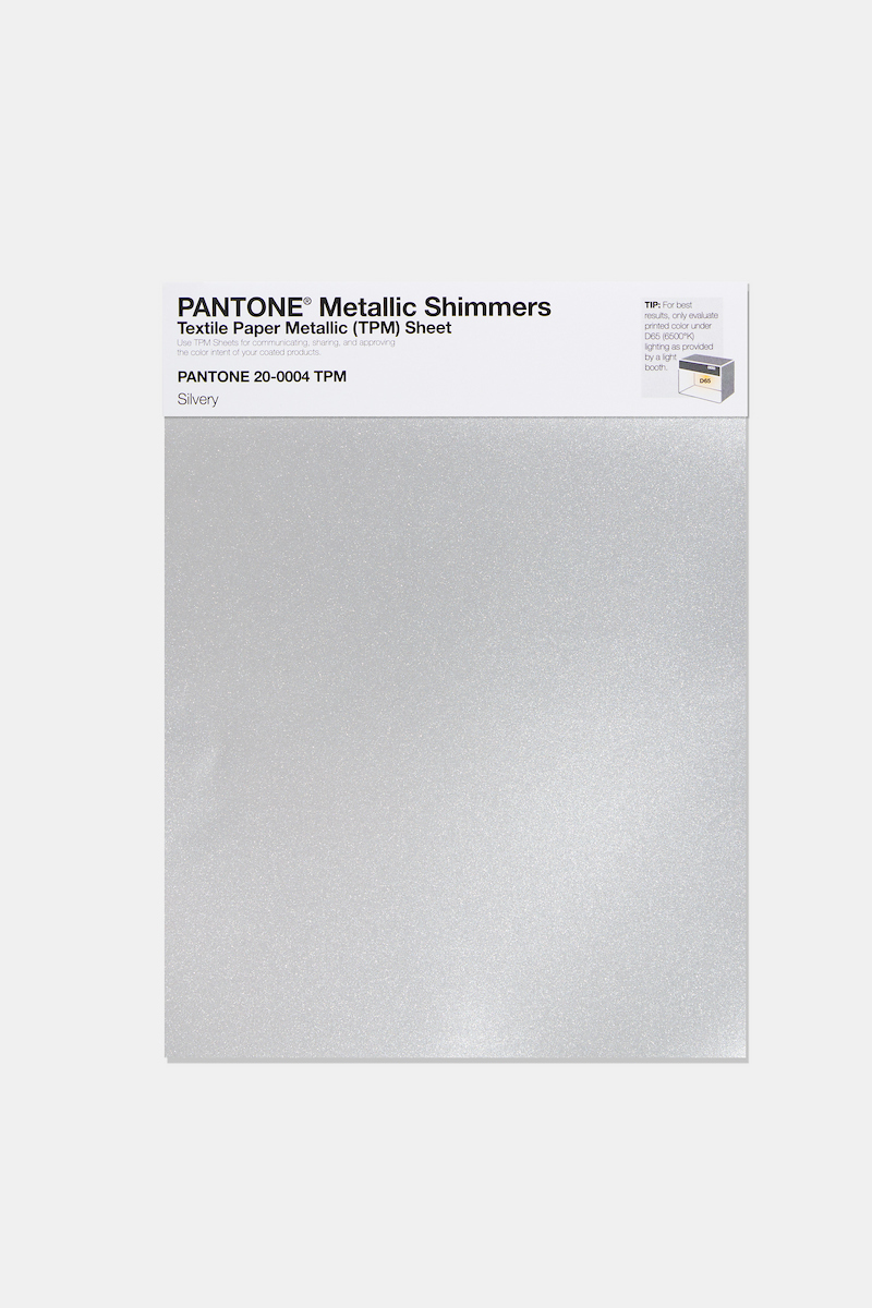 Product image 1 of the product “PANTONE® METALLIC SHIMMERS SHEET 20-0004 TPM Silvery ”