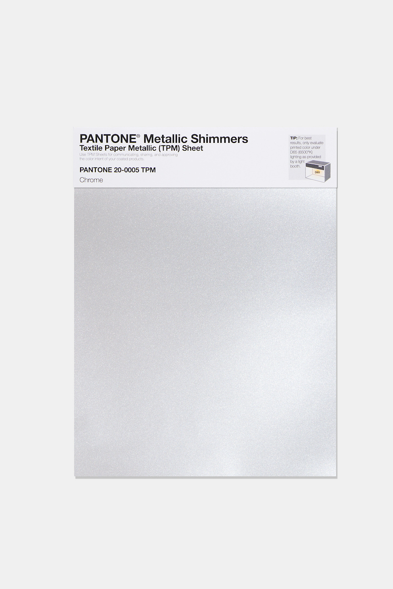 Product image 1 of the product “PANTONE® METALLIC SHIMMERS SHEET 20-0005 TPM Chrome ”