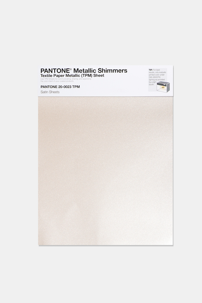 Product image 1 of the product “PANTONE® METALLIC SHIMMERS SHEET 20-0023 TPM Satin Sheets ”