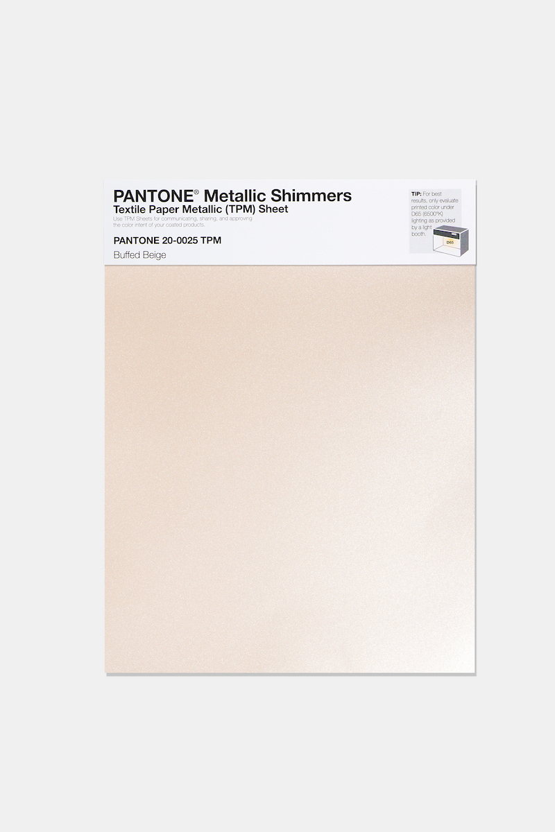 Product image 1 of the product “PANTONE® METALLIC SHIMMERS SHEET 20-0025 TPM Buffed Beige ”
