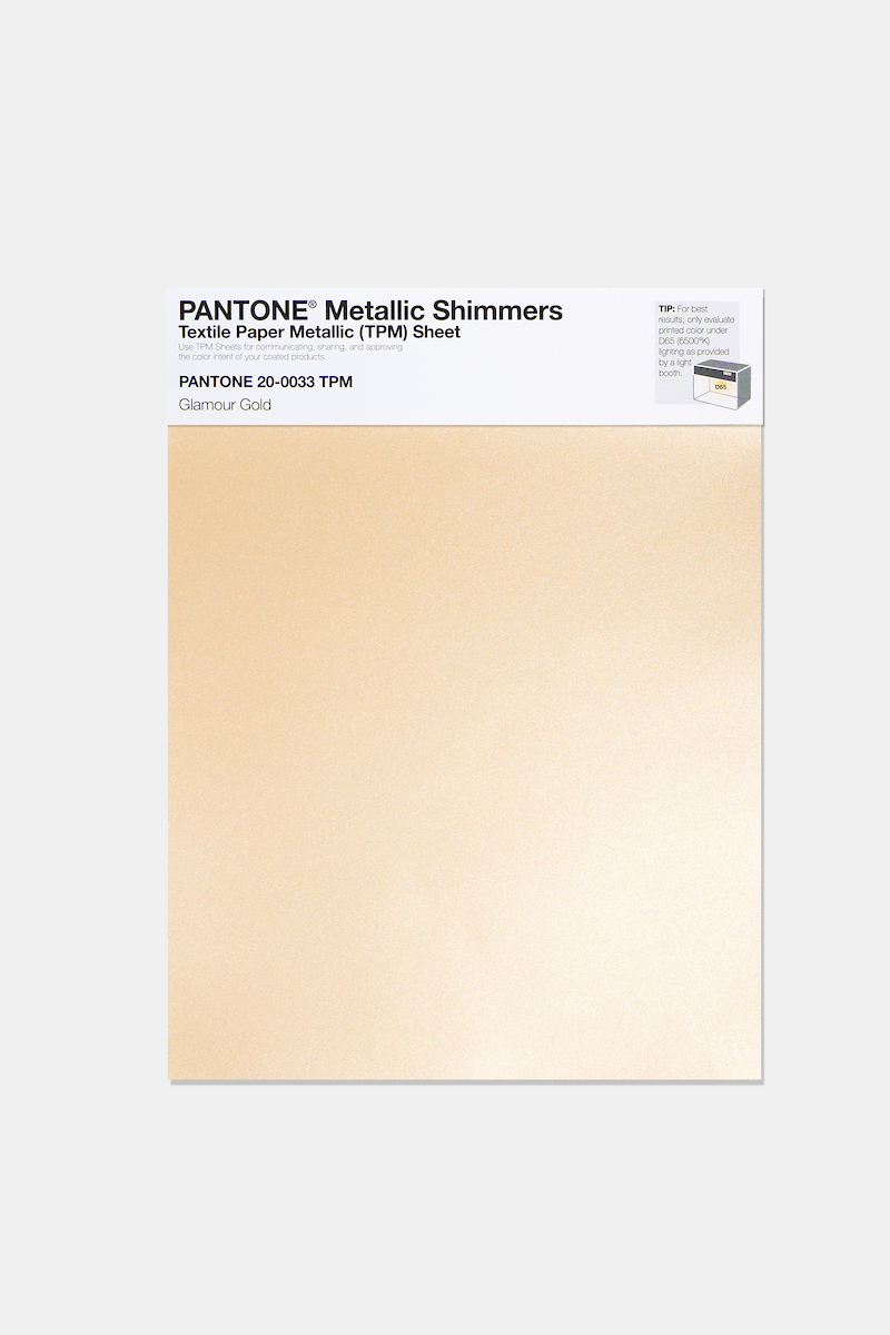 Product image 1 of the product “PANTONE® METALLIC SHIMMERS SHEET 20-0033 TPM Glamour Gold ”
