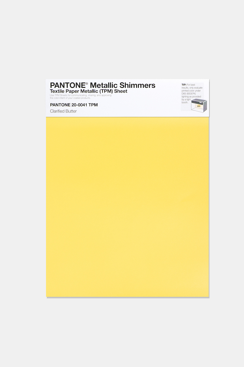Product image 1 of the product “PANTONE® METALLIC SHIMMERS SHEET 20-0041 TPM Clarified Butter ”