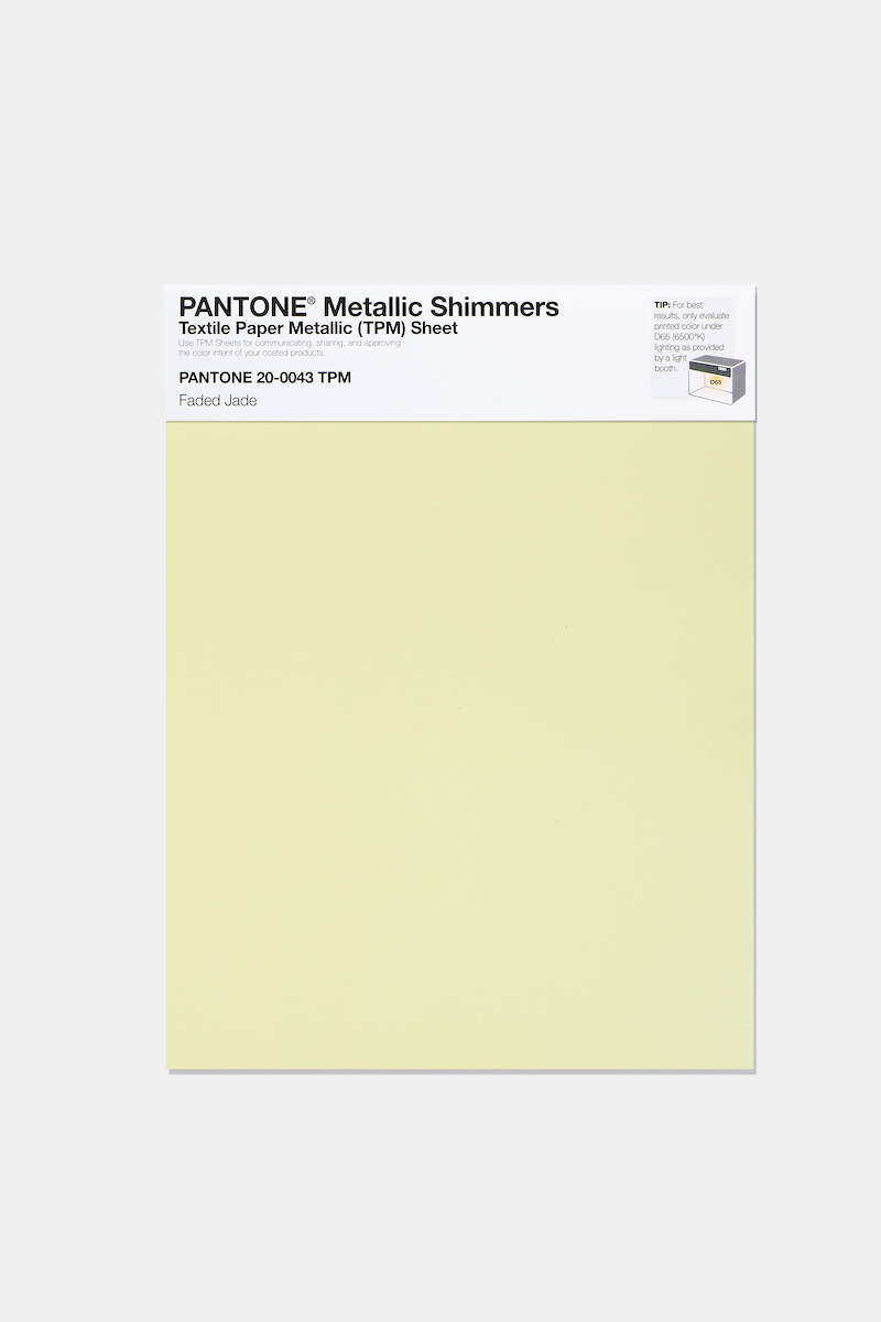 Product image 1 of the product “PANTONE® METALLIC SHIMMERS SHEET 20-0043 TPM Faded Jade ”