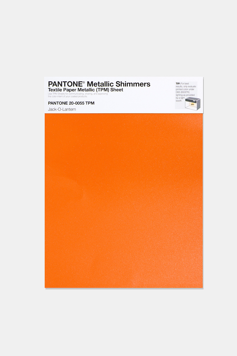 Product image 1 of the product “PANTONE® METALLIC SHIMMERS SHEET 20-0055 TPM Jack-O-Lantern ”