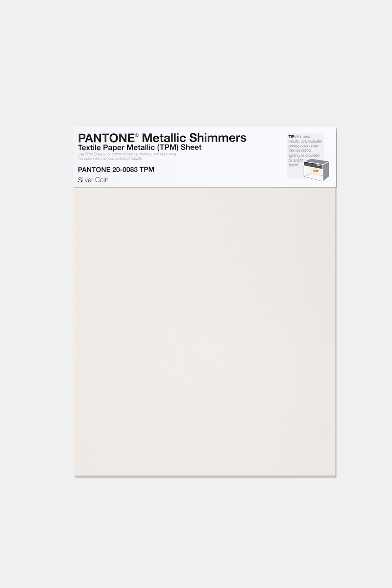 Product image 1 of the product “PANTONE® METALLIC SHIMMERS SHEET 20-0083 TPM Silver Coin ”