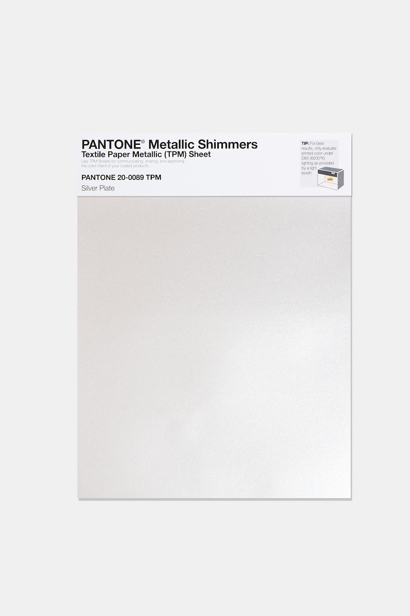 Product image 1 of the product “PANTONE® METALLIC SHIMMERS SHEET 20-0089 TPM Silver Plate ”